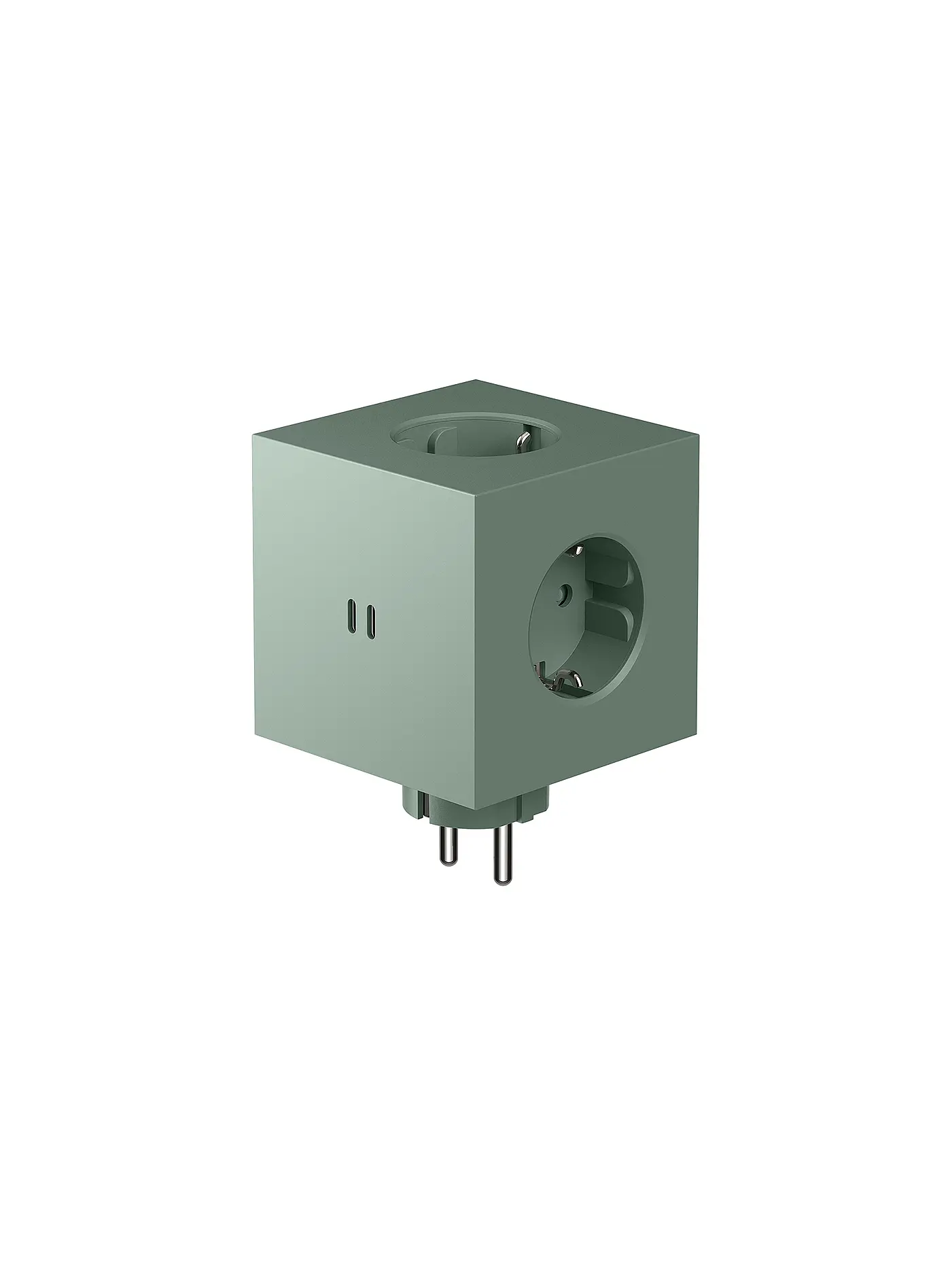 AVOLT | Mehrfachsteckdose Square 2 F Oak Green | 